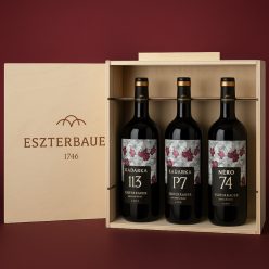 "Mesterhármas" borcsomag fa díszdobozban