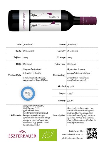 "Brothers" BIO Merlot